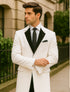 White mens cashmere overcoats full length Top Coat