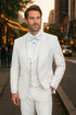 Italian Wool 3-Piece Modern Fit White Tuxedo