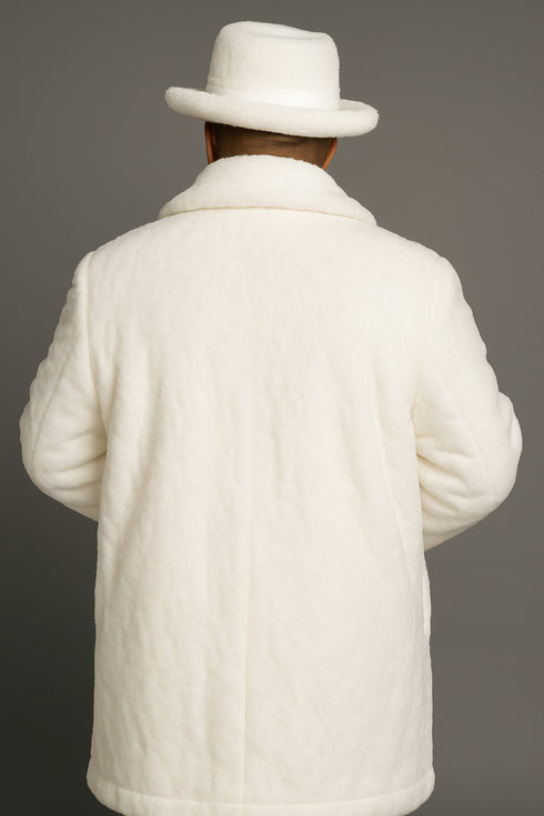 White Pimp Faux Fur Coat - White Pimp Coat