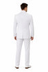 White Wedding Suit For Men - Perfect For Groom -Mens Classic Fit Vested Two Button Suit In White