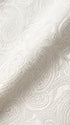 Marco Lorenzo Premium White Paisley 4 Piece Suit with Black Velvet Shawl Lapel and Matching Bow Tie