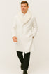 Mens White Wool Overcoat with Plush Faux Fur Shawl Collar – Alberto Nardoni Formal Winter Coat