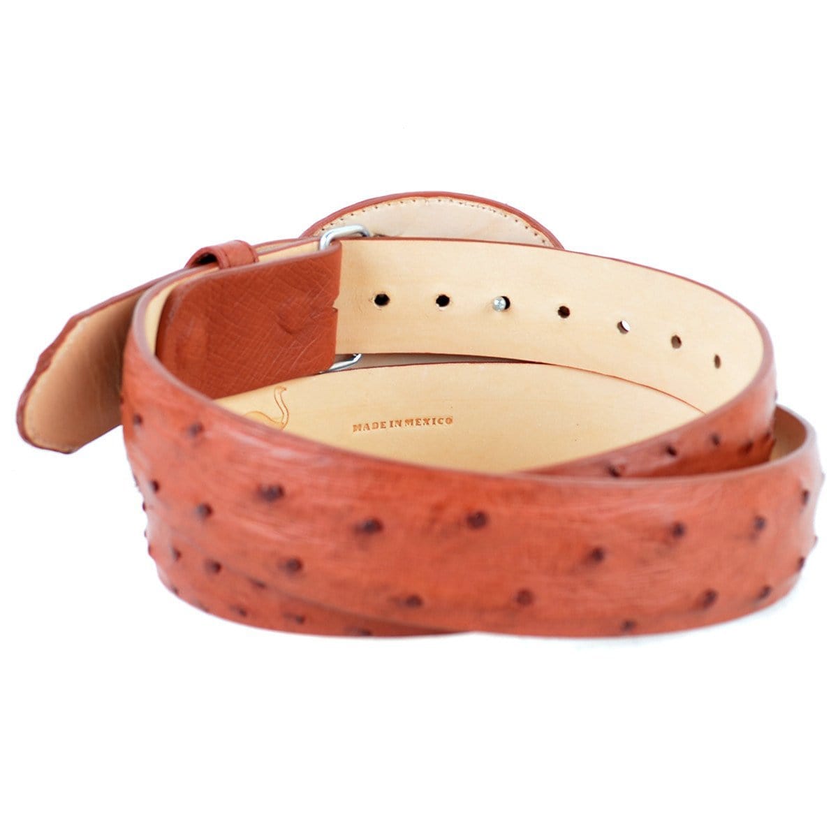 Men's Wild West Ostrich Skin Cowboy Belt 2C110302