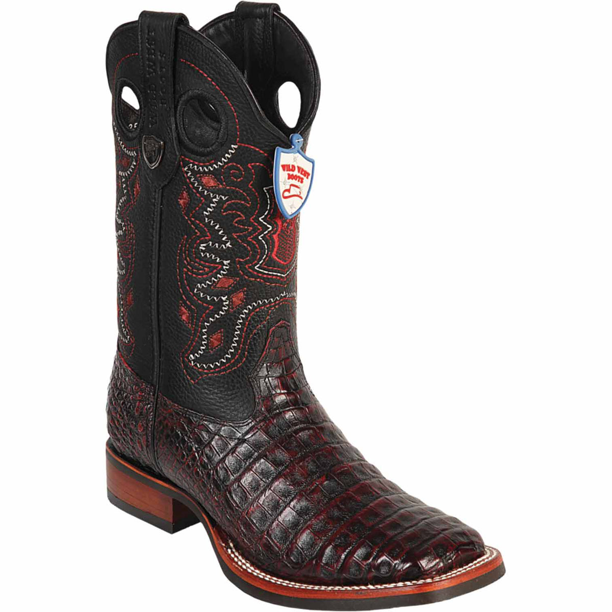 Men's Wild West Caiman Hornback Ranch Toe Boots 282402