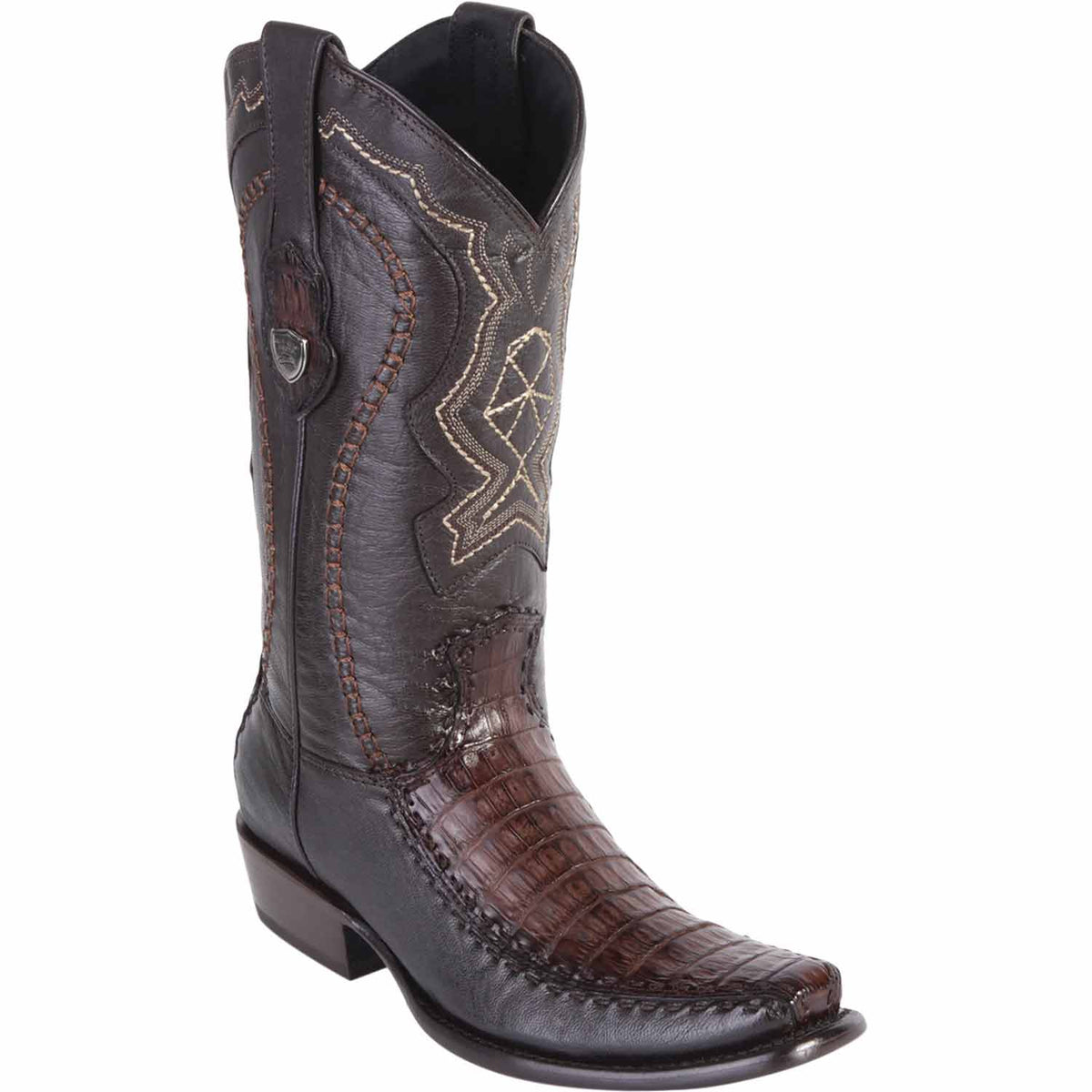 Men's Wild West Caiman Belly with Deer Square Toe Boots 276F82