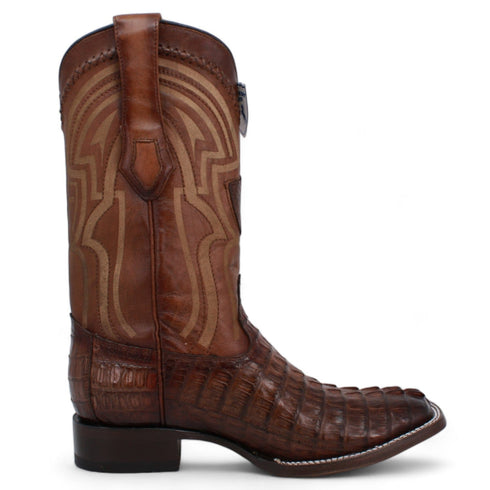 Men's Wild West Caiman Tail Ranch Toe Boots 2824L01
