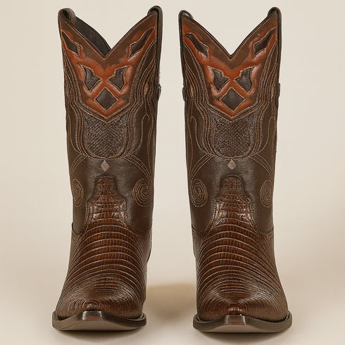 Men's Wild West Teju Lizard Skin 3X Toe Boots 29507