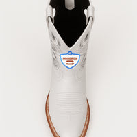 Wild West Botas de Panza de Avestruz Horma Square Toe White