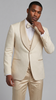 Ivory Shawl Tuxedo with Fancy Pattern Four Piece Set - Wedding - Prom