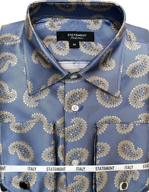 Statement Men's Long Sleeve Woven Shirt – Diverse Patterned Designs