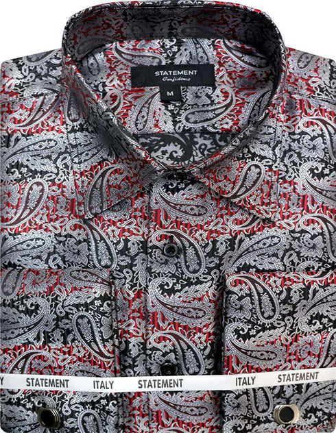 Statement Men's Long Sleeve Woven Shirt – Diverse Patterned Designs