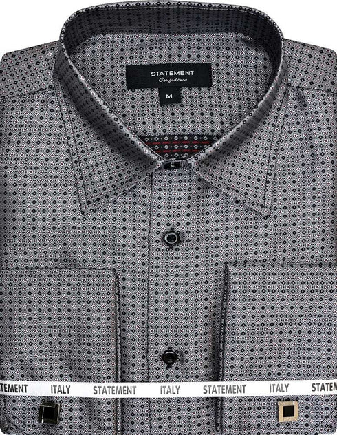 Statement Men's Long Sleeve Woven Shirt – Diverse Patterned Designs