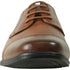 Bravo Mens Antique Cap Toe Lace Up Oxford Dress Shoe in Cognac
