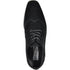 Bravo Mens Vegan Suede Wedding & Prom Wingtip Lace Up Dress Shoe in Black