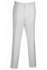 Mens Skinny Fit Wool Feel Flat Front Dress Slacks in White