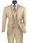 Mens Easter Suit - Jacket and Pants in Summer Color Tan Modern Fit Light Weight