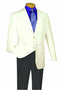 (38R, 42L, 42R, 48L, 50L) Ivory Regular Fit 3 Button Blazer