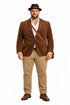 Zacchi Men’s Cognac Micro Suede Sport Coat