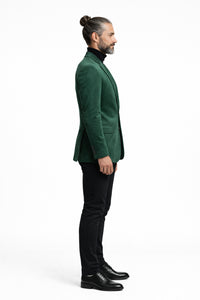 Zacchi Men’s Hunter Green Micro Suede Sport Coat