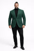 Zacchi Men’s Hunter Green Micro Suede Sport Coat