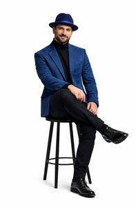 Zacchi Men’s Navy Micro Suede Sport Coat