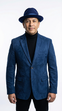 Zacchi Men’s Navy Micro Suede Sport Coat