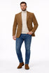 Zacchi Men’s Tan Micro Suede Fashion Sport Coat