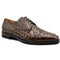 Zelli Andrea Genuine Ostrich Cap Toe Derby Dress Shoes in Brown