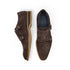 Zelli Legerra Goatskin Suede Double Monkstrap in Chocolate Brown