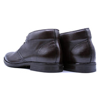 Zelli Marco Genuine Deerskin Lace-Up Chukka Boots in Dark Brown