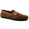 Zelli Monza Suede and Caiman Crocodile Driving Loafer in Cognac