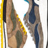 Zelli Raya Suede Calfskin Perforated Sneakers in Moss and Taupe