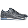 Zelli Rio Genuine Ostrich Quill Sneakers in Faded Black