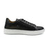 Zelli Vento Woven Calfskin & Crocodile Embossed Sneakers in Black