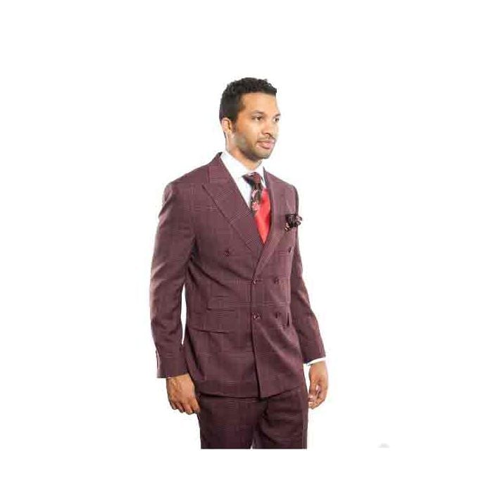 Men'S Burgundy Classic Fit Sport Coat main image 1