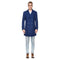 Mens Knee Length Blue Peacoat