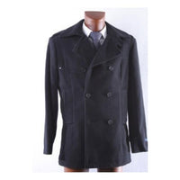 Men's Dress Coat Double Breasted Winter Designer Black