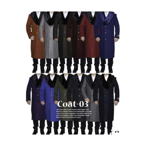 Mens Peacoat Wool and Cashmere Black