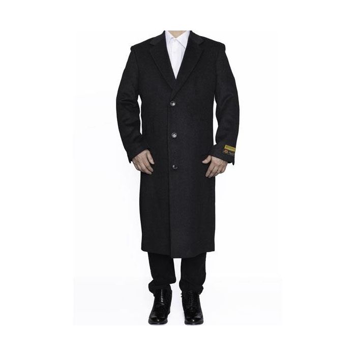 Mens Charcoal Big And Tall Trench Coat Overcoat / Raincoat OvercoatUSA