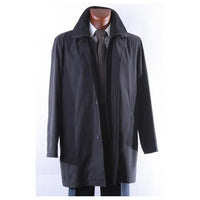 Mens Dress Coat Black Three Quarter Length Trench coat