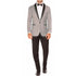 Men’s Light Grey Dinner Jacket with Black Shawl Lapel, Formal Tuxedo Evening Blazer