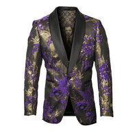 Mens Purple and Gold Dinner Jacket - Mens Evening jackets - Tuxedo Dinner Jacket