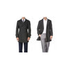 Mens Wool Double Breasted Charcoal Provides Warmth Peacoat