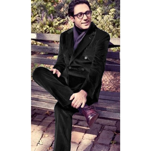 Mens Double Breasted Suits Slim Fitted