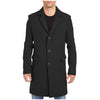 Mens Black Wool Car Coat