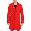 Mens Red Wool Three Quarter Peacoat