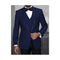 Mens Sapphire One Button Blazer Shawl Lapel Trim Sport Coat