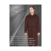 Mens Brown Closure Coat Overcoat