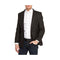 Mens Single Breasted Black Slim Fit Pinstripe One Button Blazer