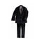 Mens 2 button 1 chest pocket notch lapel black velvet suit jacket